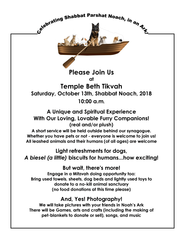 Paws Shabbat Noah_s Ark