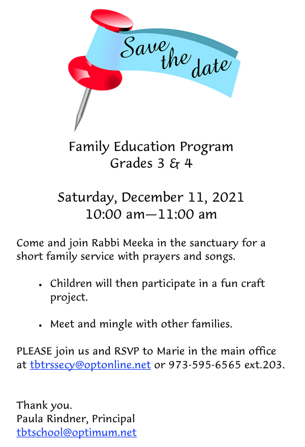 Save the date for 3rd & 4th graders!